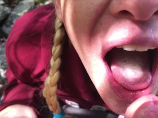 Caught In Public 2 Times Blow Job On A Mountain And Lila Swallows Jizz