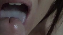 Jizz In Mouth Special – She Takes Massive Load, Jizz Play & Swallow