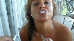 Barbie Takes Hungry Outdoor And Blows Dry His Bf,huge Sperm Swallow!