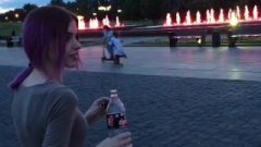 Pretty Spicy Young Doing Public Blowjob, Spunk In Mouth And Drink Spunk