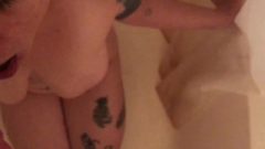 Vixen Bitch In Shower Drinks Spunk Pov Blow-job