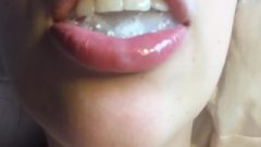 Amateur Isabel Sperm In Mouth And Slurp